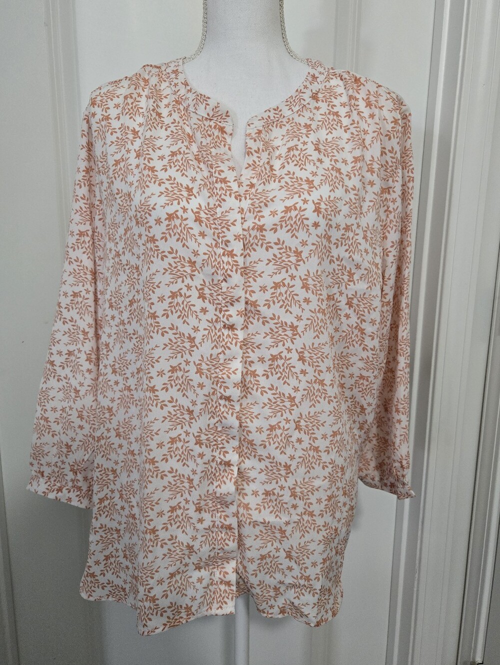 Women's Button-Front Blouse - XL